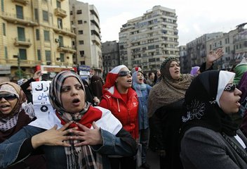 Biểu tình chống chính phủ tại Cairo 30/1/2011. Ảnh Tara whitehill, AP