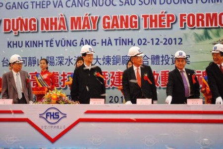 TT Nguyễn Tấn Dũng dự lễ khởi công nhà máy gang thép Formosa