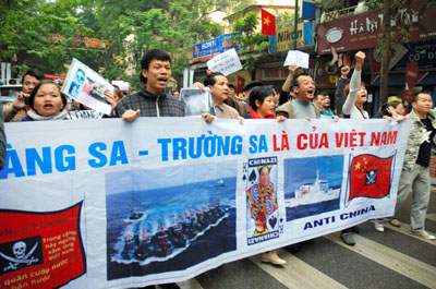 Anti-China Rally Held In Vietnam