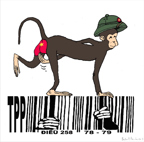 Khỉ đít đỏ và barcode TPP