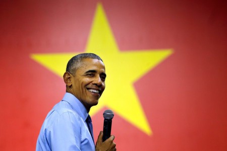 Tổng thống Hoa Kỳ trong chuyến thăm Việt Nam tháng 5/2016. Ảnh: Reuters