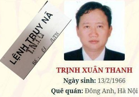 Trịnh Xuân Thanh hiện đang bị truy nã