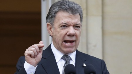 Juan Manuel Santos. Ảnh AP