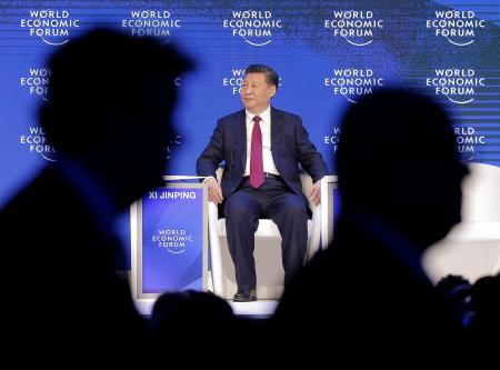 Chủ tịch Trung Quốc Tập Cận Bình tại Diễn đàn Davos (Ảnh Michel Euler/AP)